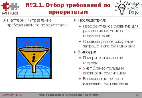 Анти-паттерны аналитика. Как провалить продуктовую разработку (Мария Бондаренко, AnalystDays-2012).pdf