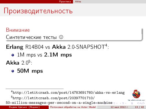 Потоковая обработка данных с помощью модели акторов «Actor Model» (Вадим Цесько, ADD-2012).pdf