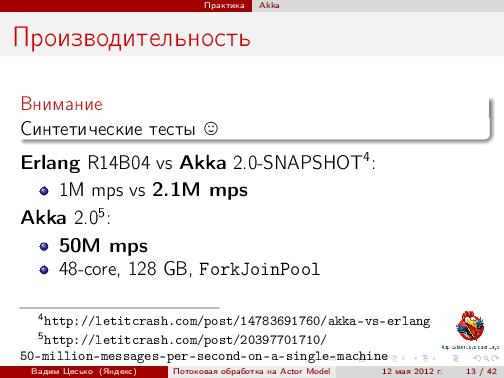 Потоковая обработка данных с помощью модели акторов «Actor Model» (Вадим Цесько, ADD-2012).pdf